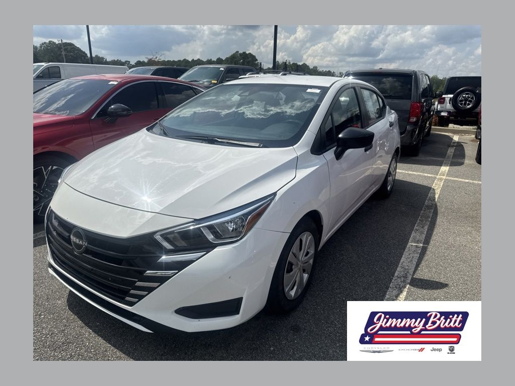 White 2024 Nissan Versa Sedan Front-Wheel Drive Continuously Variable Transmission