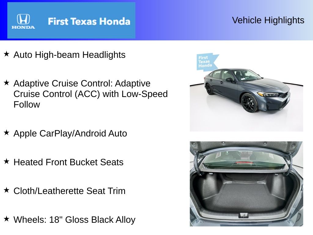 Used Car 2025 Honda Civic Hybrid  Sport For Sale Under $30,000 In Austin, Texas
