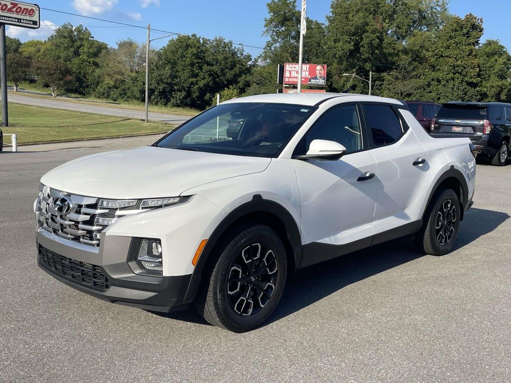 Atlas White 2023 Hyundai Santa Cruz Pickup Truck All-Wheel Drive 8-Speed Automatic