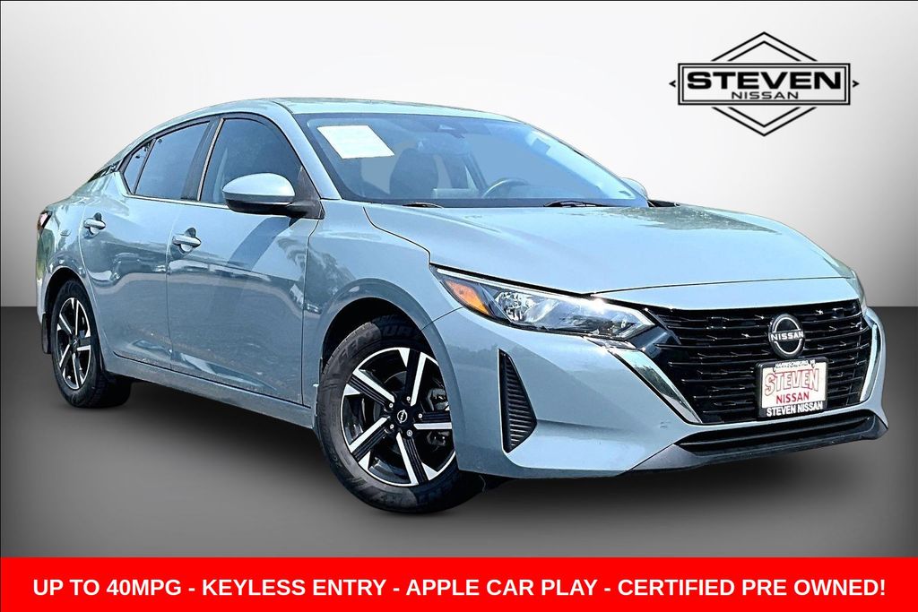 Atlantic Gray Metallic 2024 Nissan Sentra Sedan Front-Wheel Drive Continuously Variable Transmission