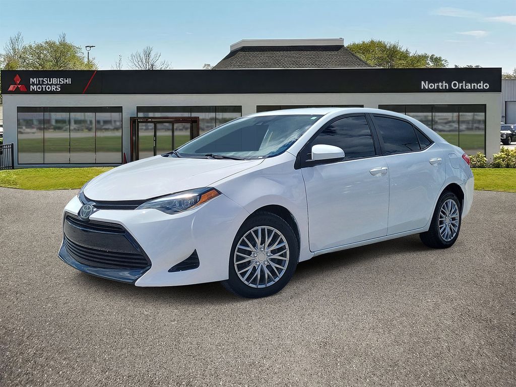 Super White 2019 Toyota Corolla Sedan Front-Wheel Drive Continuously Variable Transmission