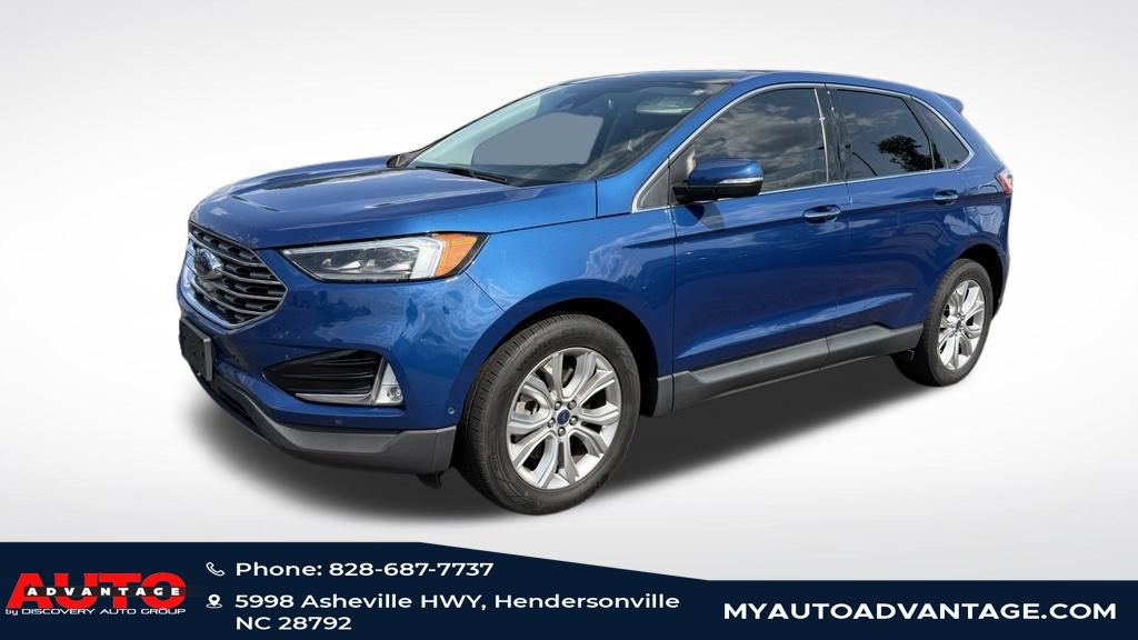Atlas Blue Metallic 2021 Ford Edge SUV / Crossover All-Wheel Drive 8-Speed Automatic