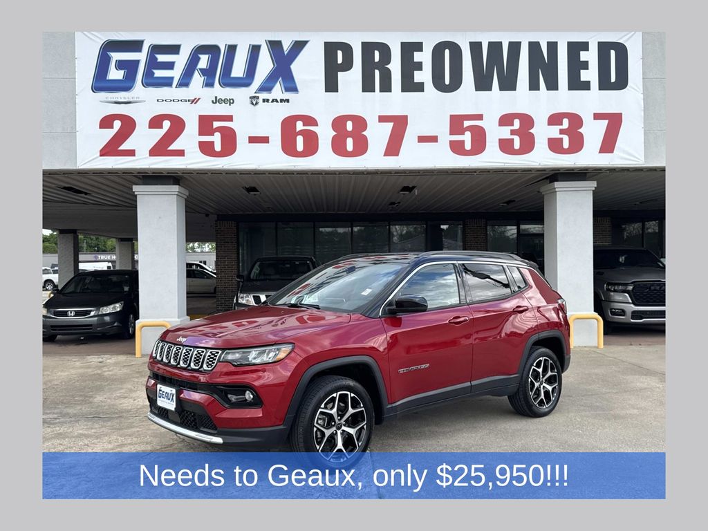 Red Hot Pearlcoat 2025 Jeep Compass Limited 4WD SUV / Crossover Four-Wheel Drive 8-Speed Automatic