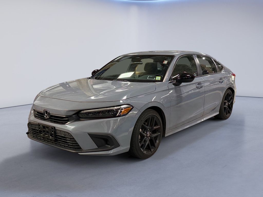 Sonic Gray Pearl 2023 Honda Civic Sport FWD Sedan Front-Wheel Drive Continuously Variable Transmission