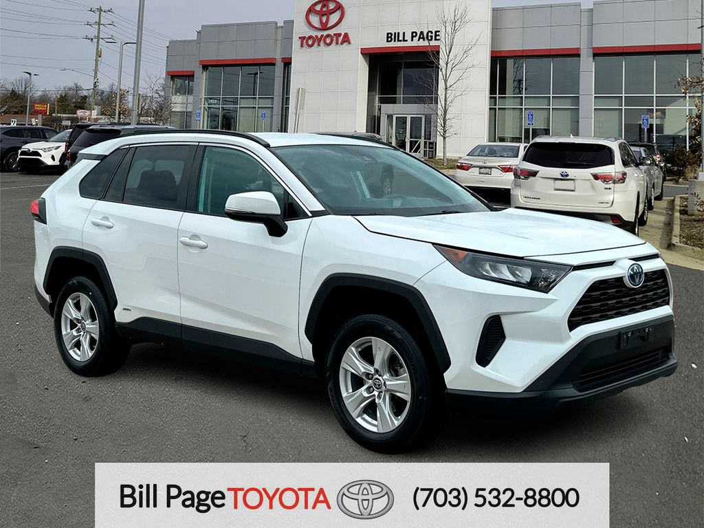 Super White 2021 Toyota RAV4 Hybrid LE AWD SUV / Crossover All-Wheel Drive Continuously Variable Transmission