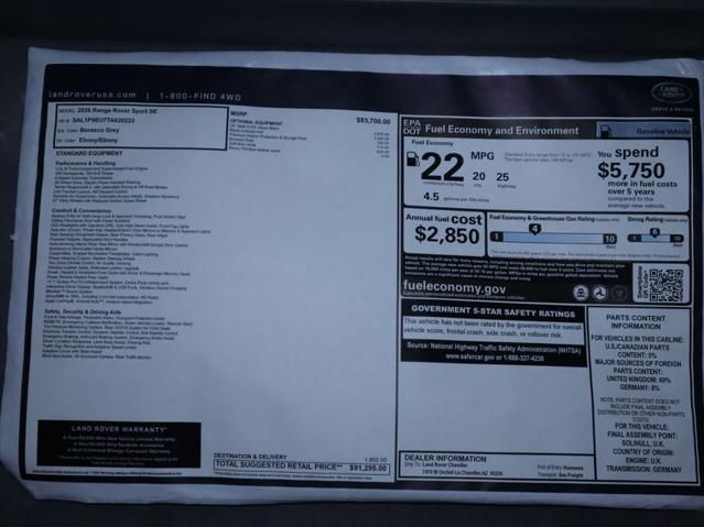 Thumbnail: 2026 Land Rover Range Rover Sport - 9