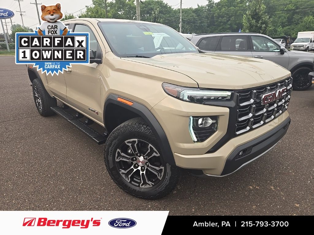 Desert Sand Metallic 2023 GMC Canyon Pickup Truck Four-Wheel Drive 8-Speed Automatic
