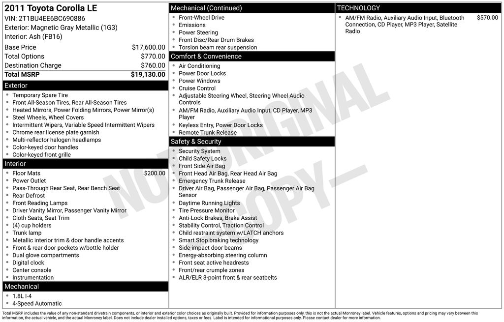 Thumbnail: 2011 Toyota Corolla - 31