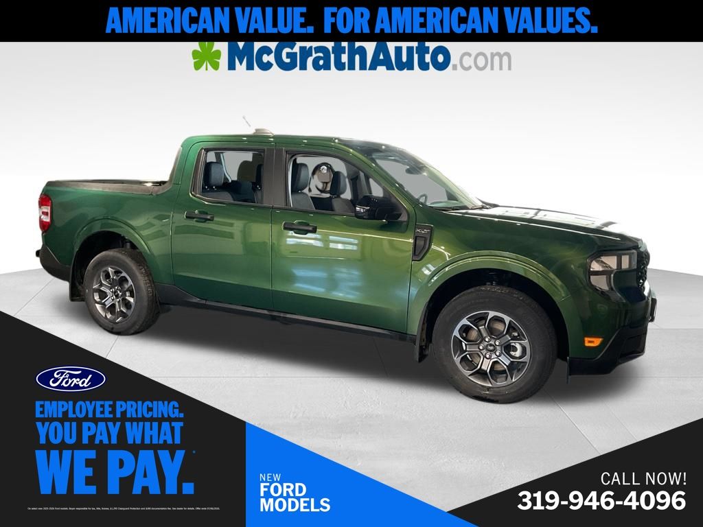 Eruption Green 2025 Ford Maverick XLT SuperCrew AWD Pickup Truck All-Wheel Drive 8-Speed Automatic
