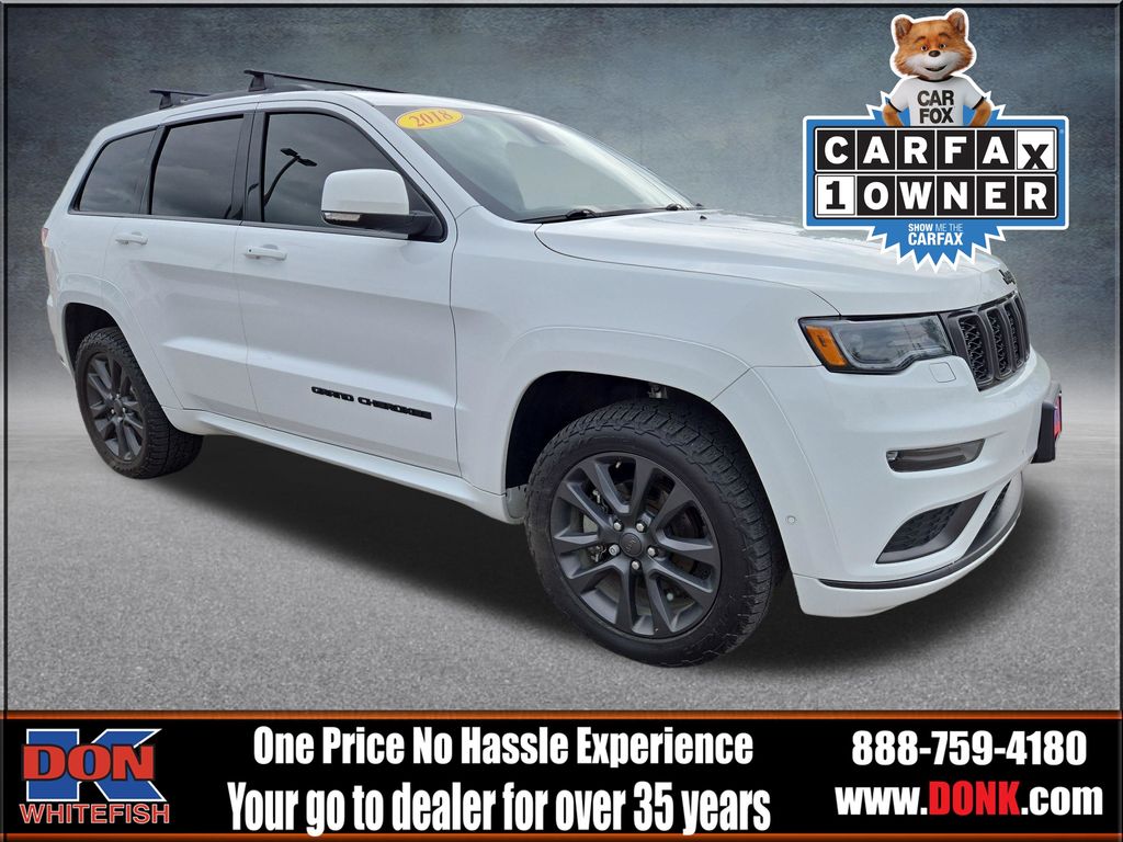 Bright White Clearcoat 2018 Jeep Grand Cherokee High Altitude 4WD SUV / Crossover Four-Wheel Drive 8-Speed Automatic