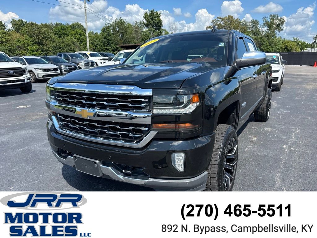 Black 2017 Chevrolet Silverado 1500 Pickup Truck Four-Wheel Drive 8-Speed Automatic Overdrive