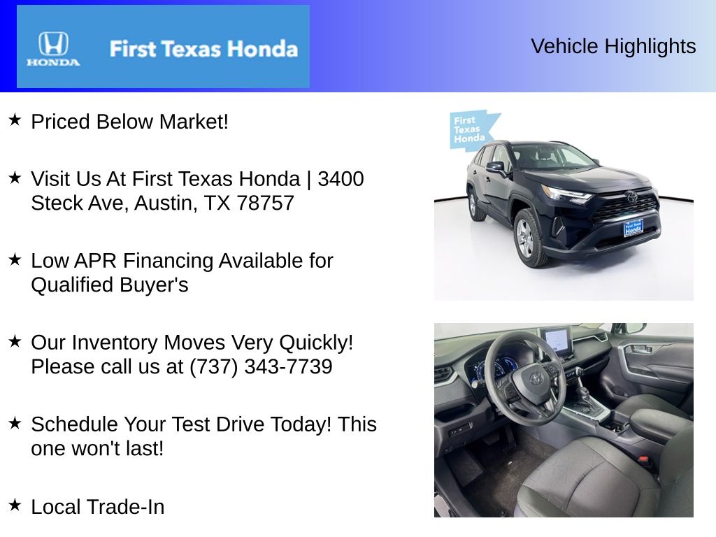 Used Car 2025 Toyota Rav4 Hybrid  Xle For Sale Under $35,000 In Austin, Texas