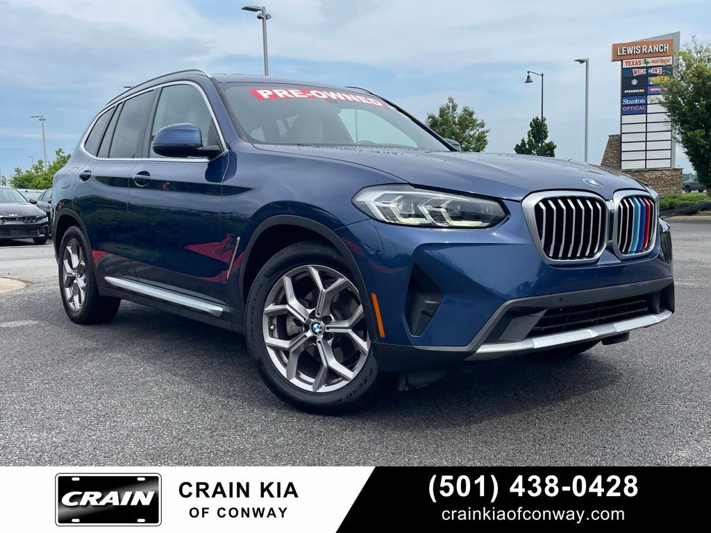 Marina Bay Blue Metallic 2022 BMW X3 sDrive30i RWD SUV / Crossover Rear-Wheel Drive 8-Speed Automatic