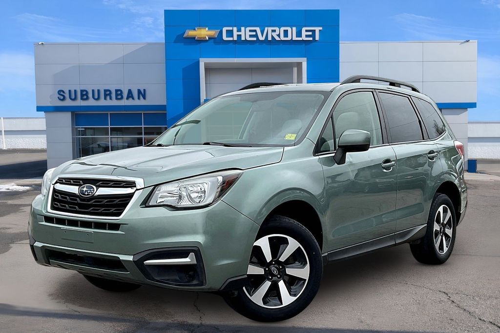 Jasmine Green Metallic 2017 Subaru Forester 2.5i Premium SUV / Crossover All-Wheel Drive 6-Speed Manual