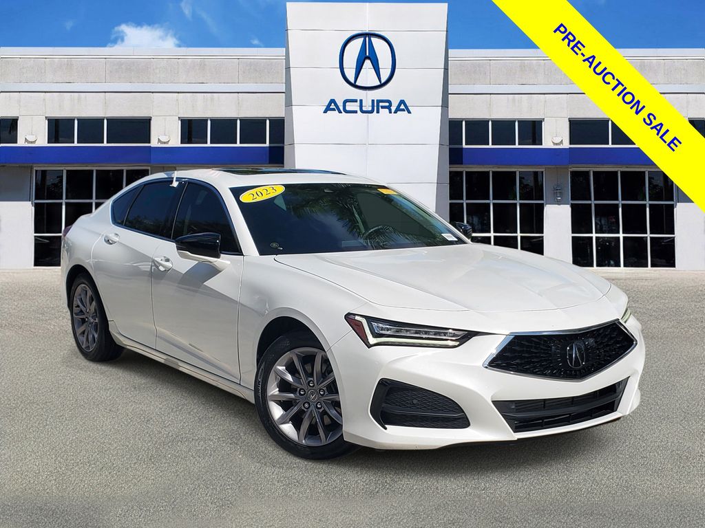 Platinum White Pearl 2023 Acura TLX Sedan Front-Wheel Drive Automatic
