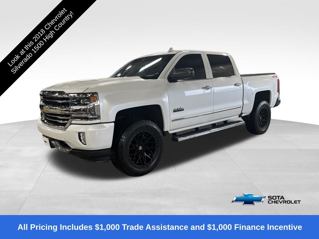 2018 Chevrolet Silverado 1500 High Country Crew Cab 4WD Blanco (Iridescent Pearl Tricoat) Camioneta Todo terreno 8 velocidades Automática marcha alta