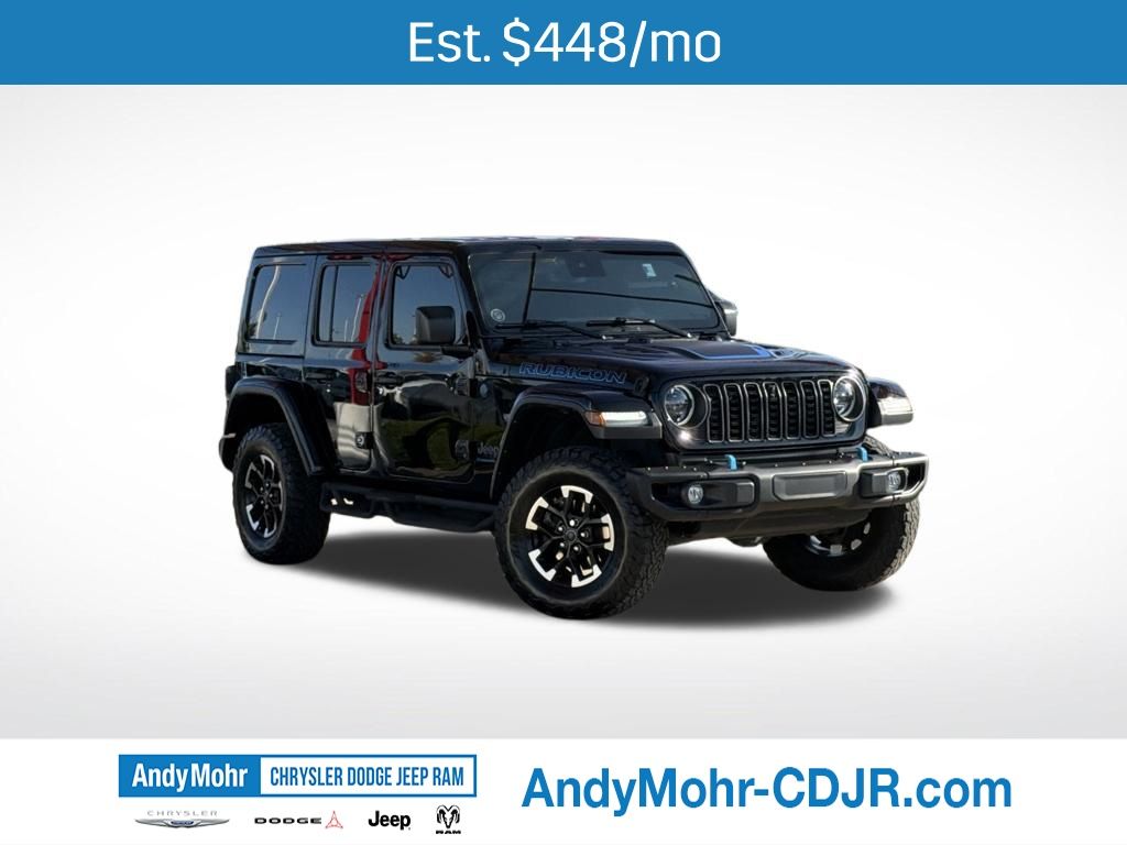 Black Clearcoat 2024 Jeep Wrangler 4xe SUV / Crossover Four-Wheel Drive 8-Speed Automatic