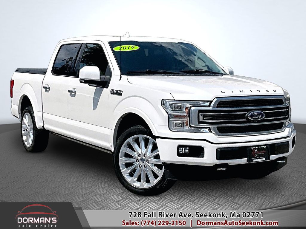 White Platinum Clearcoat Metallic 2019 Ford F-150 Pickup Truck Four-Wheel Drive Automatic