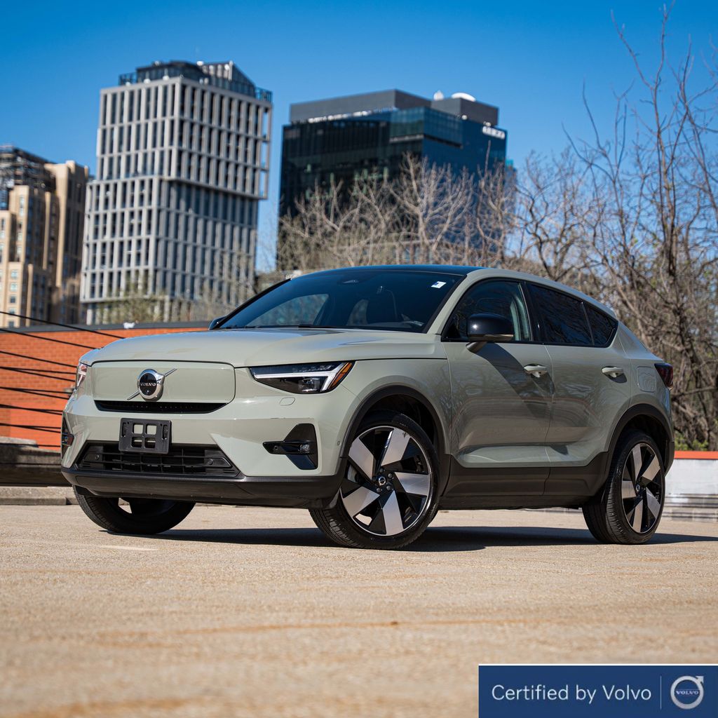 Sage Green Metallic 2023 Volvo C40 Recharge Twin Ultimate eAWD SUV / Crossover All-Wheel Drive 1-Speed Automatic