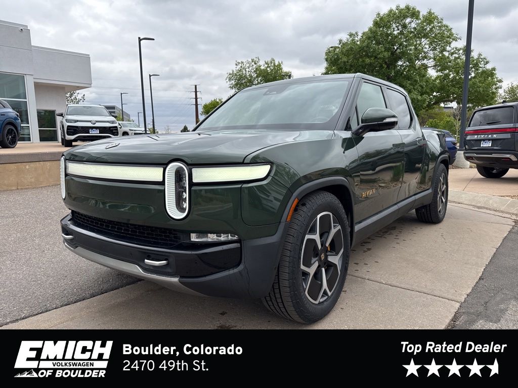 Forest Green 2022 Rivian R1T Adventure Crew Cab AWD Pickup Truck All-Wheel Drive 1-Speed Automatic