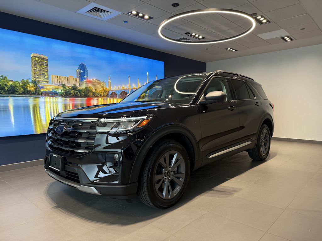 Black Metallic 2025 Ford Explorer SUV / Crossover All-Wheel Drive Automatic