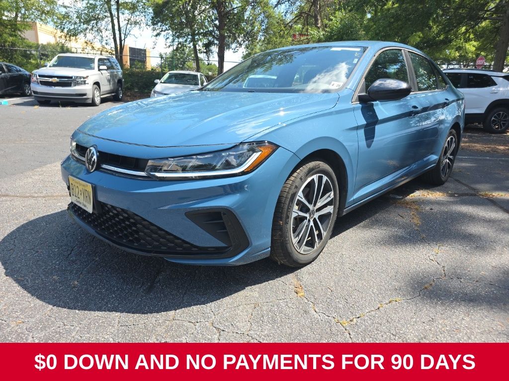 Blue 2025 Volkswagen Jetta Sedan Front-Wheel Drive 8-Speed Automatic