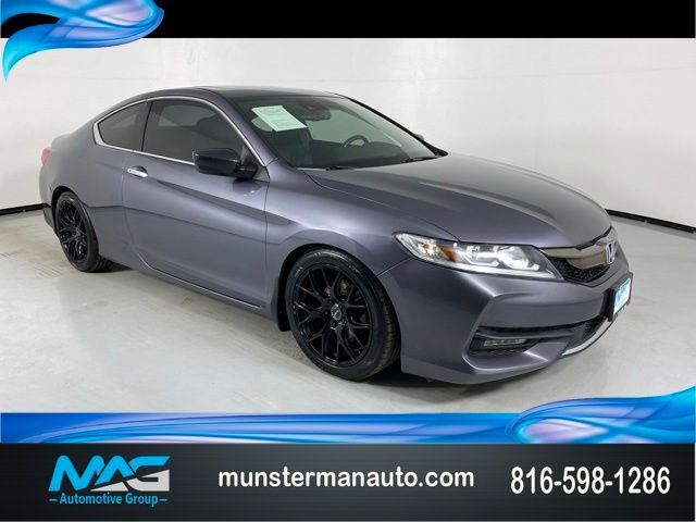 Gray (Modern Steel) 2017 Honda Accord Coupe EX-L V6 with Navi and Honda Sensing Coupe Front-Wheel Drive 6-Speed Automatic