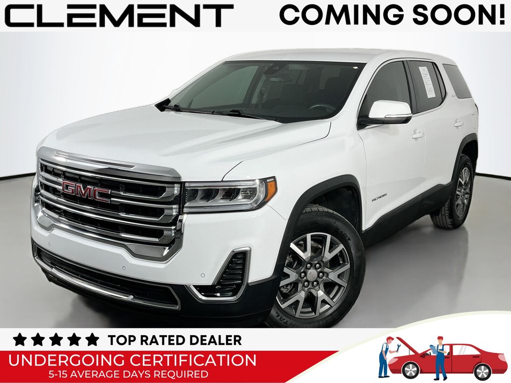 Summit White 2022 GMC Acadia SLE FWD SUV / Crossover Front-Wheel Drive 9-Speed Automatic