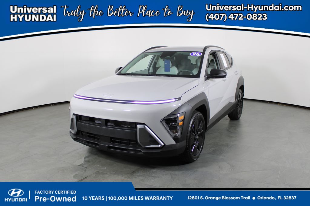 Cyber Gray Metallic 2026 Hyundai Kona SUV / Crossover Front-Wheel Drive Continuously Variable Transmission