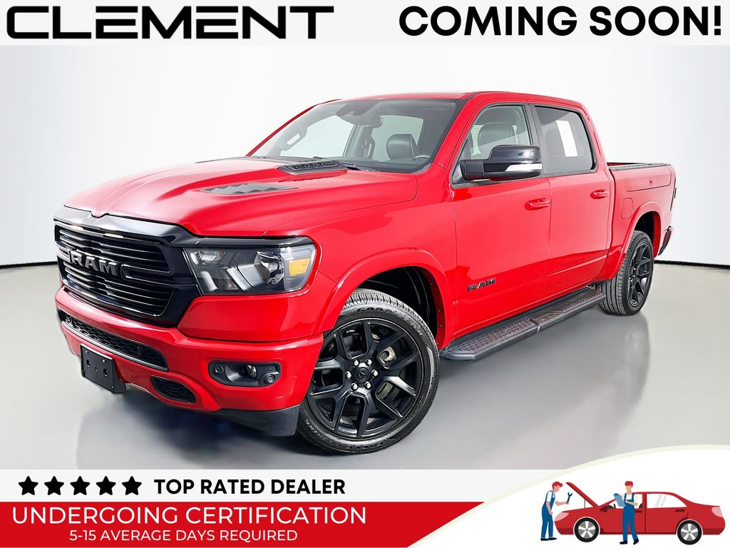 Flame Red Clearcoat 2022 RAM 1500 Laramie Crew Cab 4WD Pickup Truck Four-Wheel Drive 8-Speed Automatic