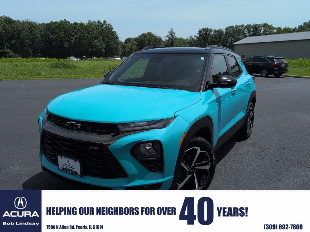 Oasis Blue 2022 Chevrolet Trailblazer SUV / Crossover Four-Wheel Drive 9-Speed Automatic