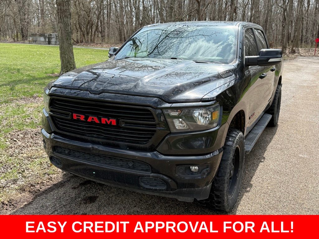 Diamond Black Crystal Pearlcoat 2021 RAM 1500 Big Horn Crew Cab 4WD Pickup Truck Four-Wheel Drive 8-Speed Automatic