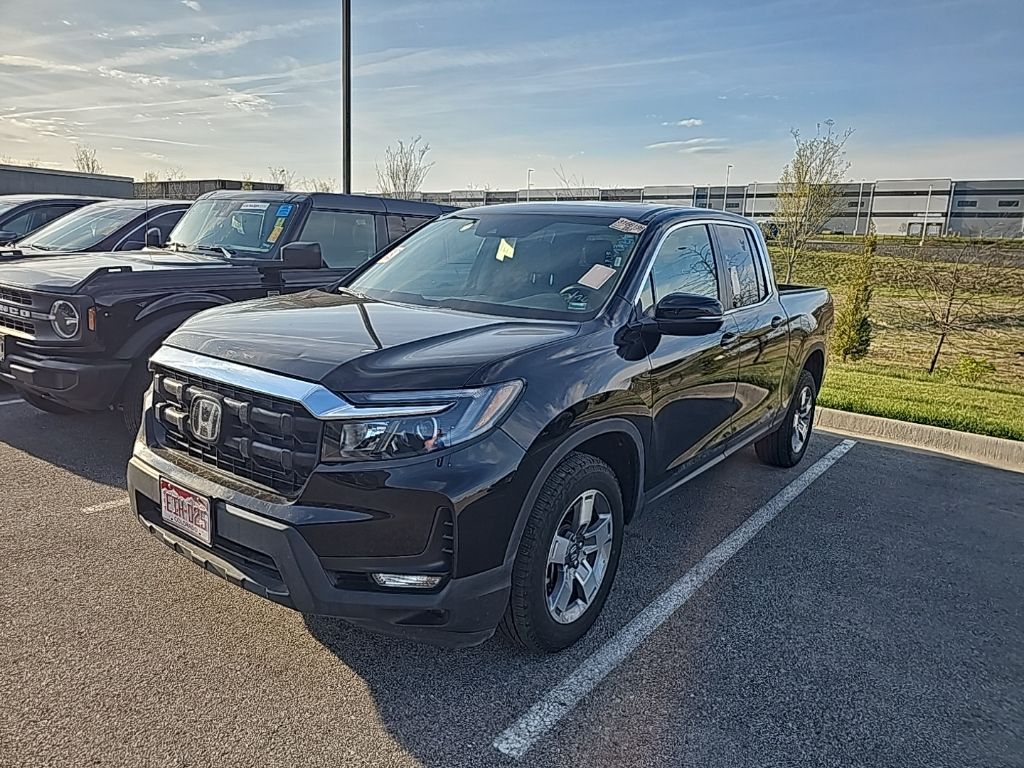 Crystal Black Pearl 2025 Honda Ridgeline RTL AWD Pickup Truck All-Wheel Drive 9-Speed Automatic