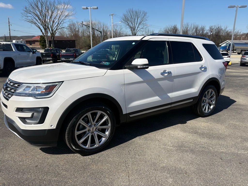 White Platinum Clearcoat Metallic 2017 Ford Explorer Limited AWD SUV / Crossover All-Wheel Drive 6-Speed Automatic