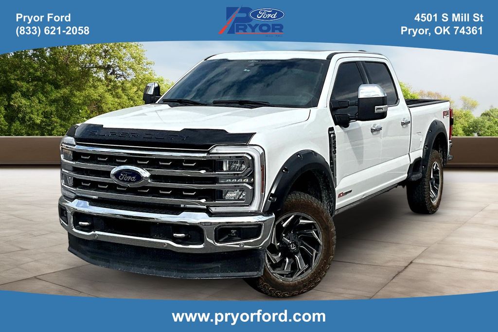 White Metallic 2024 Ford F-250 Super Duty King Ranch Crew Cab 4WD Pickup Truck Four-Wheel Drive Automatic