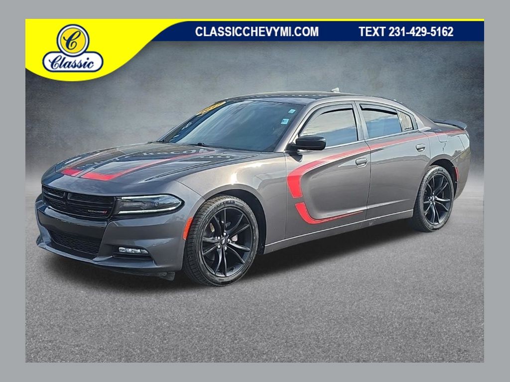 Gray (Granite Crystal Metallic Clearcoat) 2017 Dodge Charger SXT RWD Sedan Rear-Wheel Drive 8-Speed Automatic