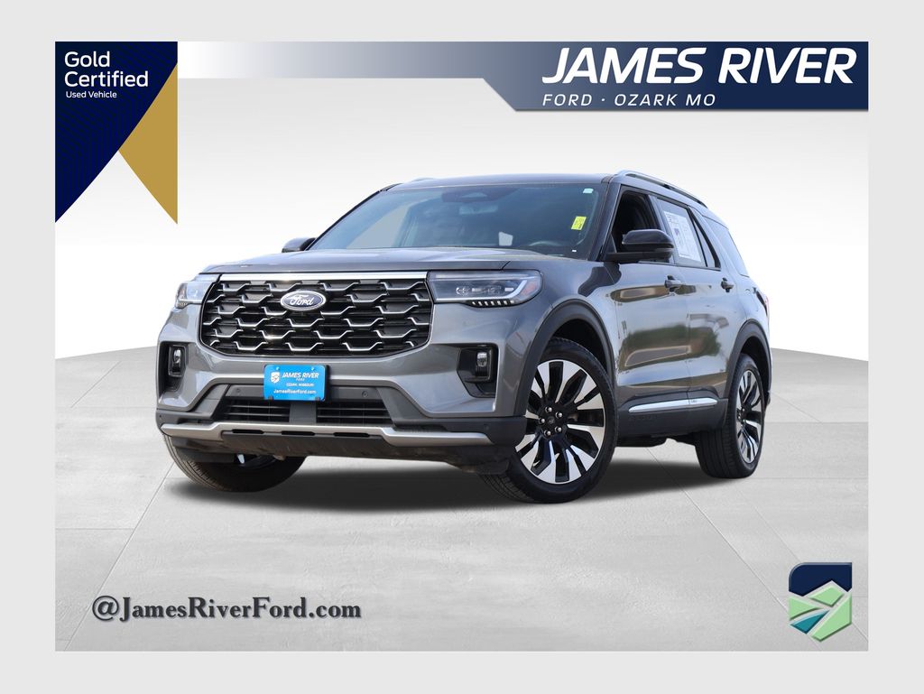 Gray Metallic 2025 Ford Explorer Platinum AWD SUV / Crossover All-Wheel Drive Automatic
