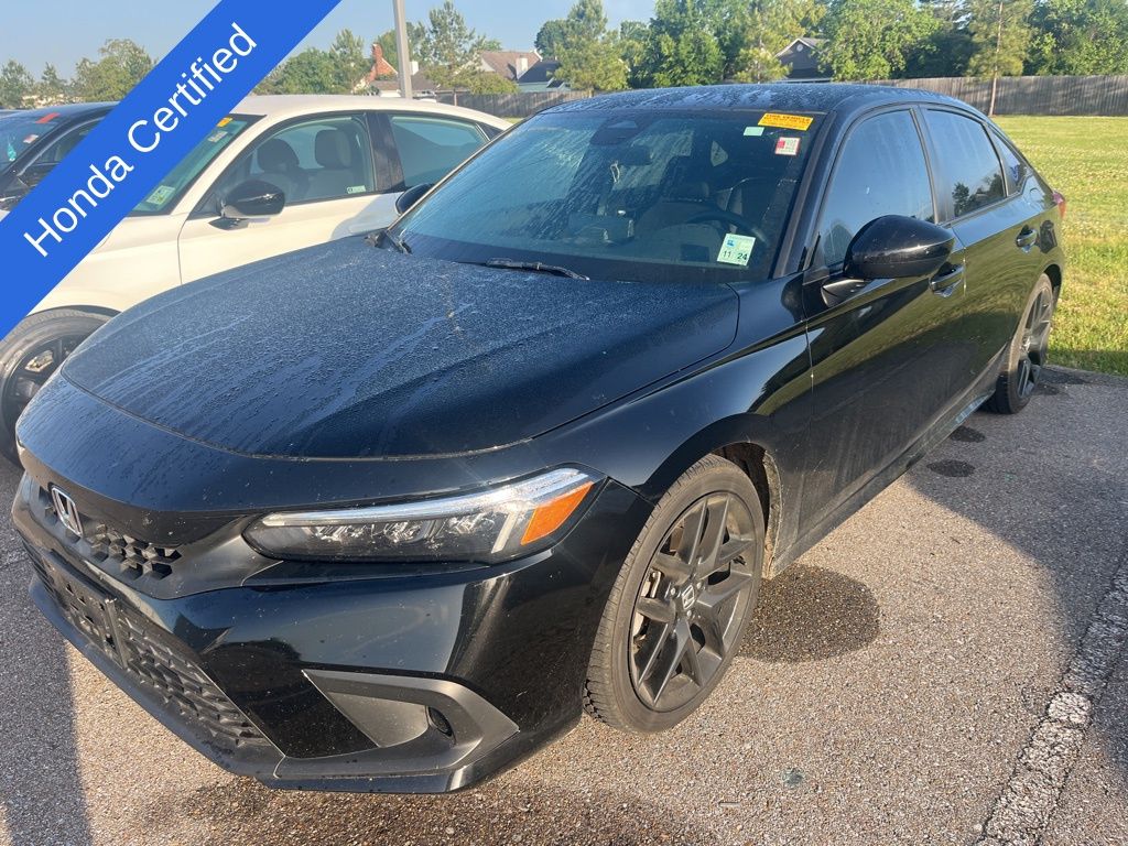 Crystal Black Pearl 2024 Honda Civic Sport FWD Sedan Front-Wheel Drive Continuously Variable Transmission