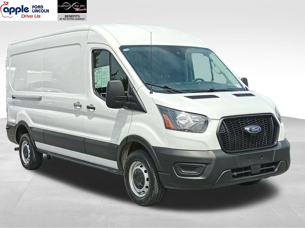 Oxford White 2024 Ford Transit Cargo 250 Medium Roof LB RWD Van Rear-Wheel Drive