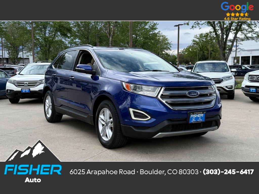 Blue Metallic 2015 Ford Edge SEL AWD SUV / Crossover All-Wheel Drive 6-Speed Automatic