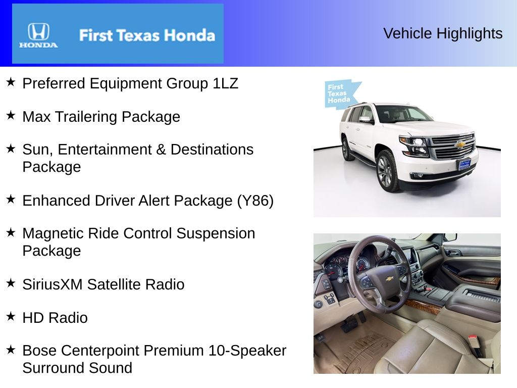 Used Car 2018 Chevrolet Tahoe  Premier For Sale Under $30,000 In Austin, Texas