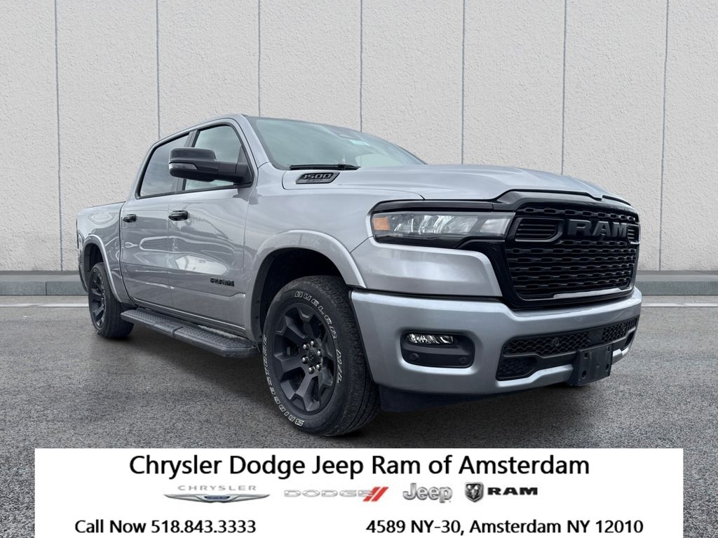 Billet Silver Metallic Clearcoat 2025 RAM 1500 Big Horn Crew Cab 4WD Pickup Truck Four-Wheel Drive 8-Speed Automatic