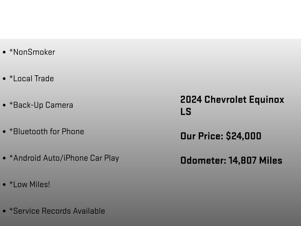 2024 Chevrolet Equinox LS White at Luther Ford
