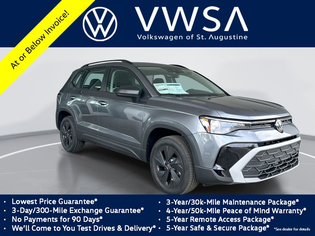 Platinum Gray Metallic 2026 Volkswagen Taos S FWD SUV / Crossover Front-Wheel Drive 8-Speed Automatic