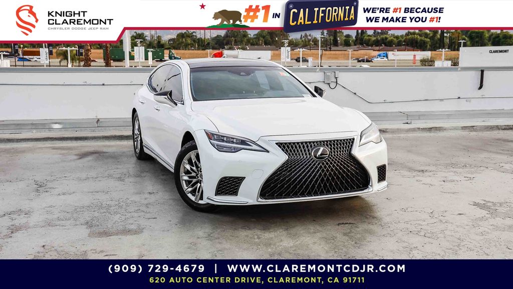 White 2021 Lexus LS 500 RWD Sedan Rear-Wheel Drive Automatic