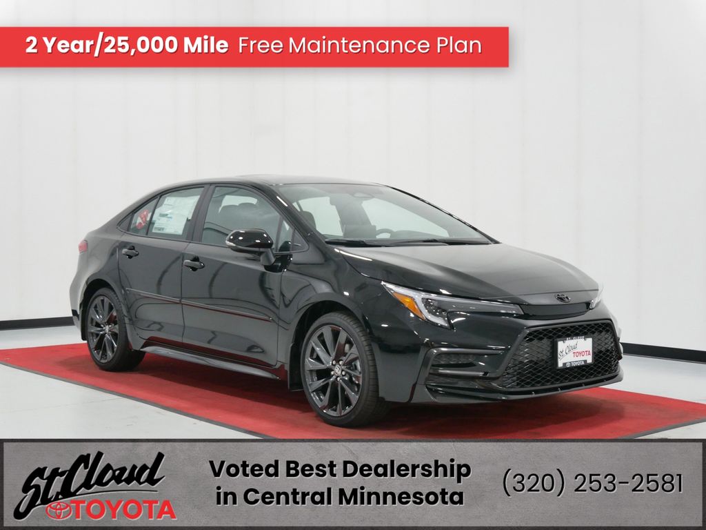 Black 2026 Toyota Corolla XSE FWD Sedan Front-Wheel Drive Continuously Variable Transmission