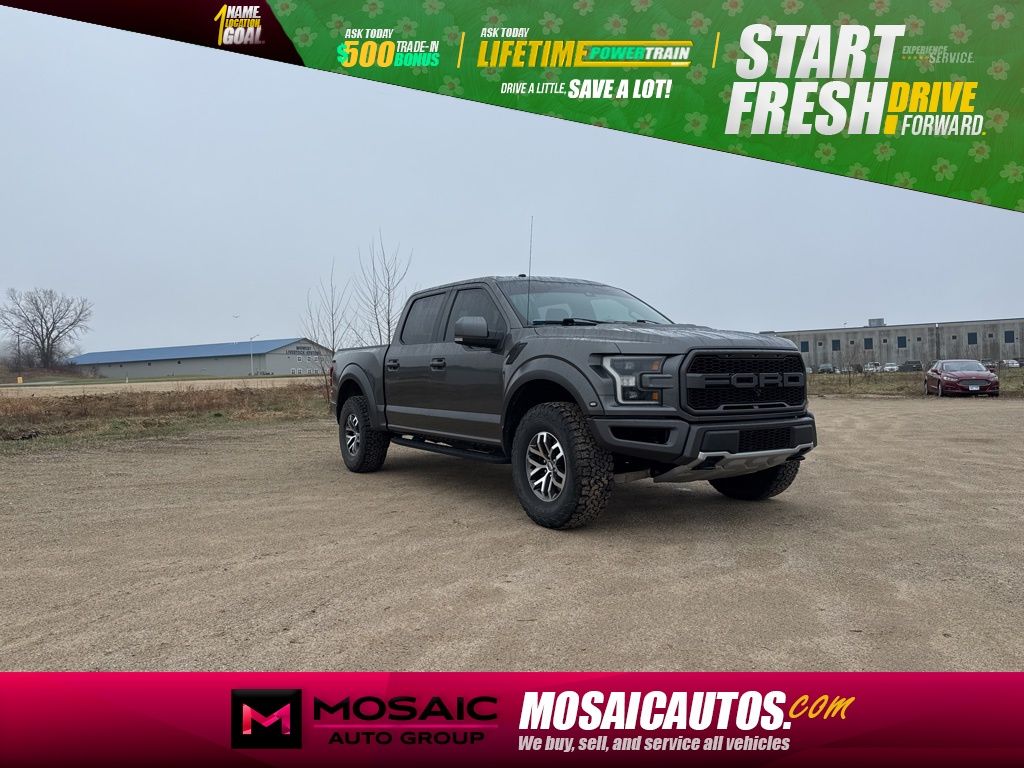 Gray (Magnetic) 2018 Ford F-150 Raptor SuperCrew 4WD Pickup Truck Four-Wheel Drive Automatic