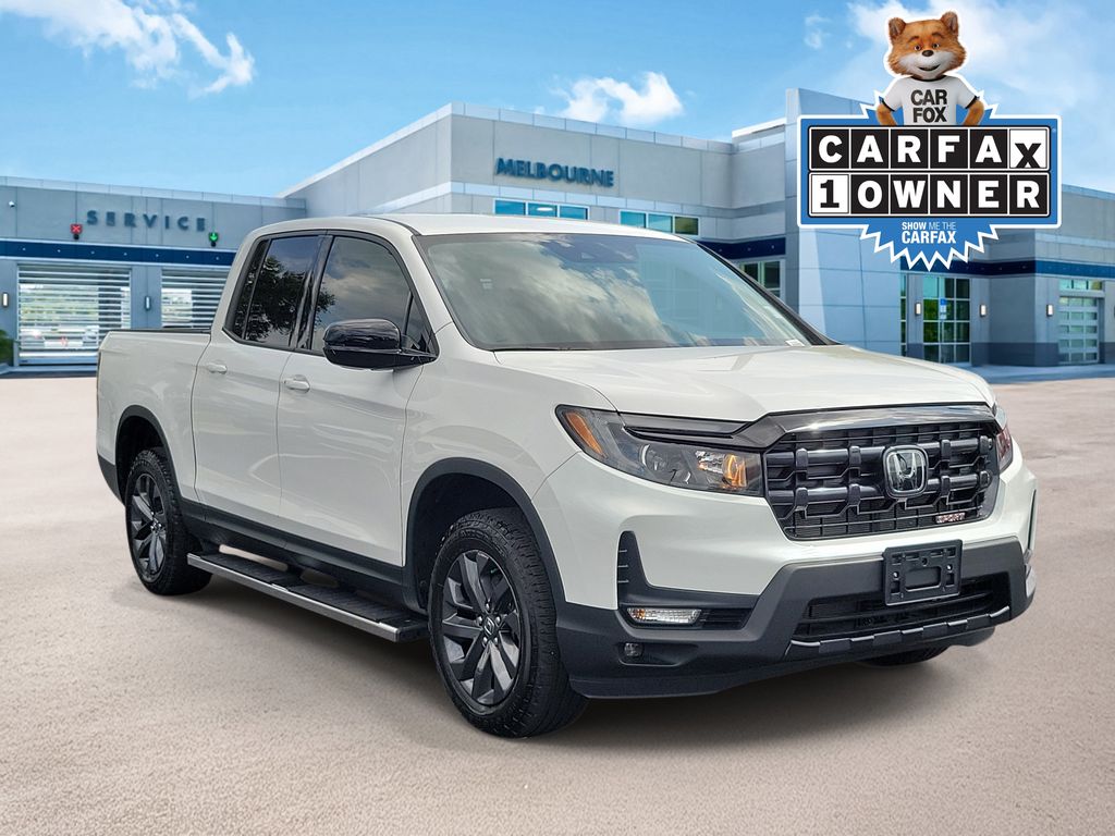 Platinum White Pearl 2025 Honda Ridgeline Pickup Truck All-Wheel Drive 9-Speed Automatic
