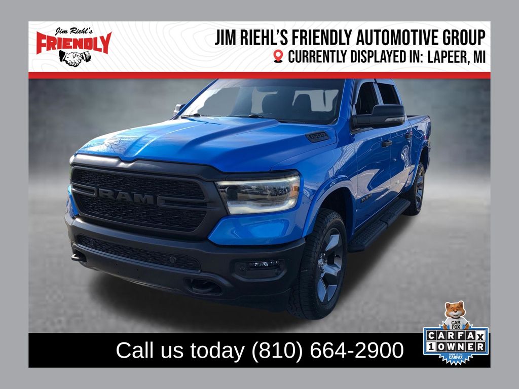 Hydro Blue Pearlcoat 2023 RAM 1500 Big Horn Crew Cab 4WD Pickup Truck Four-Wheel Drive 8-Speed Automatic