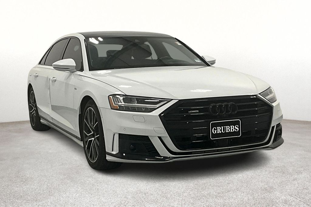 Glacier White Metallic 2021 Audi A8 L quattro 60 TFSI Sedan All-Wheel Drive 8-Speed Automatic